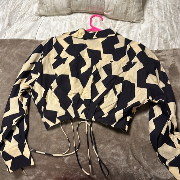 ASTR Wrap Front Tie Waist Long Sleeve Top - Picture 3 of 3